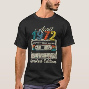 T-shirt April 1972 Limited Edition 50Th Birthday Cassette