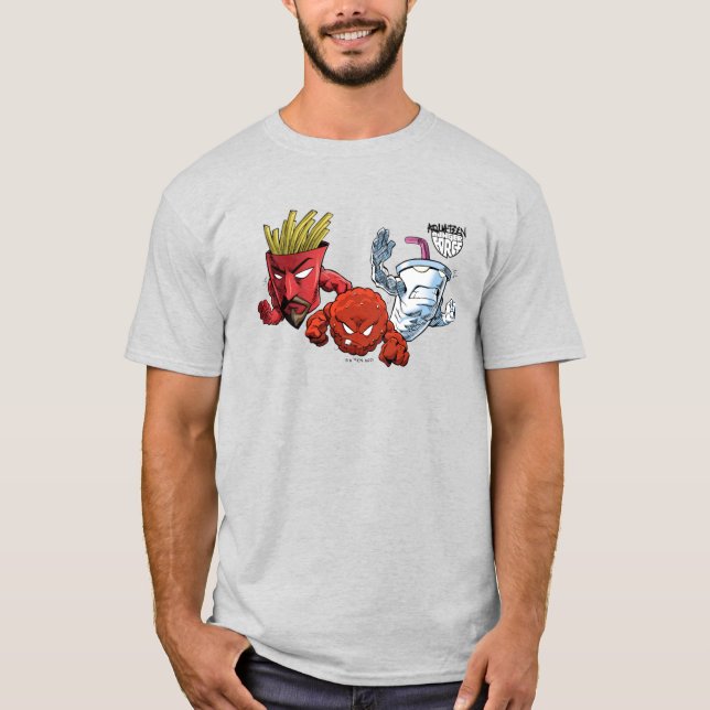 T-shirt Aqua Ado Force de la faim Anime Graphisme (Devant)