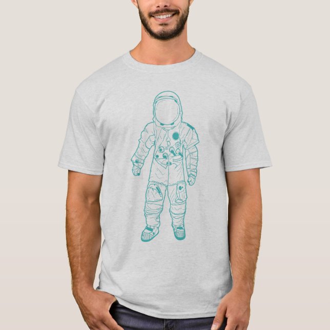 T-shirt Aqua adulte d'astronaute (Devant)
