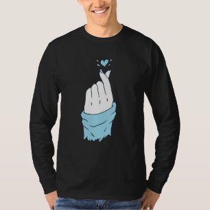 T-shirt Aqua Heart Mains Hommes Femmes Love Graphisme