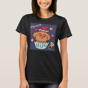T-shirt Aqua Le Poodle ! Bleu Marine