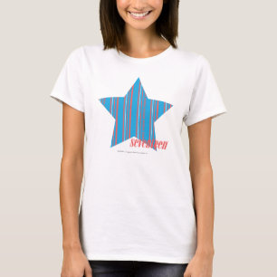 T-shirt Aqua mince 2 de rayures