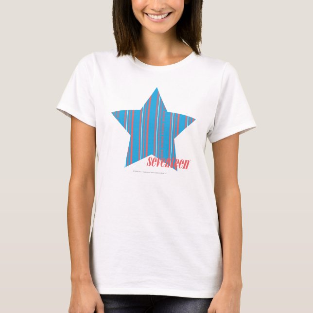 T-shirt Aqua mince 2 de rayures (Devant)