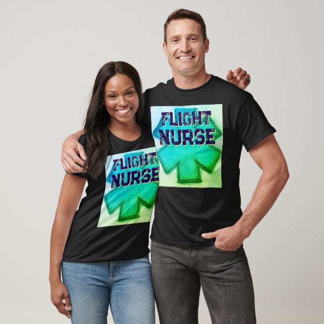 T-shirt Aqua unisex infirmière de vol étoile de vie (Unisexe)