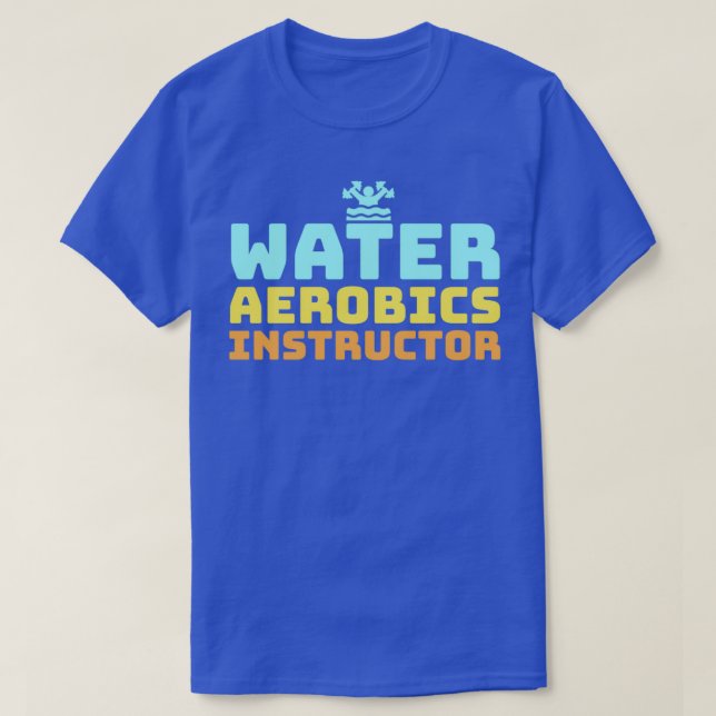T-shirt aquagym instructeur d'aquagym aérobic texte sayi (Design devant)