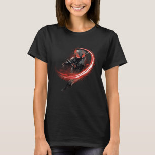 T-shirt Aquaman   Black Manta Red Swipe Graphic