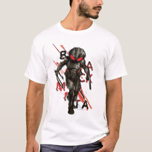 T-shirt Aquaman   Black Manta Scattered Typography Graphic