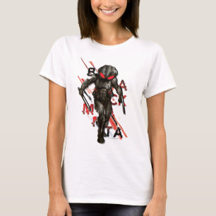 T-shirt Aquaman   Black Manta Scattered Typography Graphic