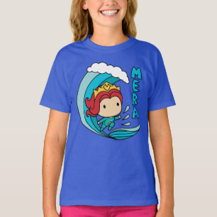 T-shirt Aquaman Chibi Mera Riding Vague Graphique
