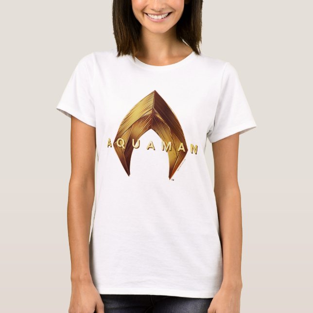 T-shirt Aquaman | Logo Golden Aquaman (Devant)