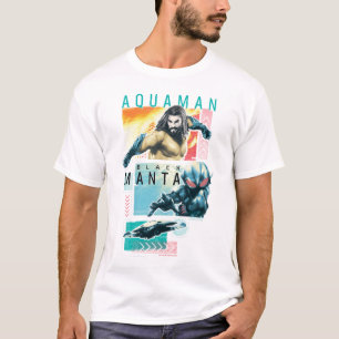 T-shirt Aquaman Modernist Aquaman & Black Manta Graphic