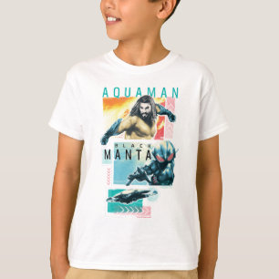 T-shirt Aquaman Modernist Aquaman & Black Manta Graphic