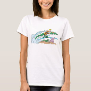 T-shirt Aquaman saute sur Coral