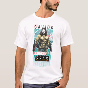 T-shirt Aquaman "Sauveur Des Mers" Graphique Moderniste
