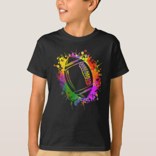 T-shirt Aquarelle américaine de football Rugby