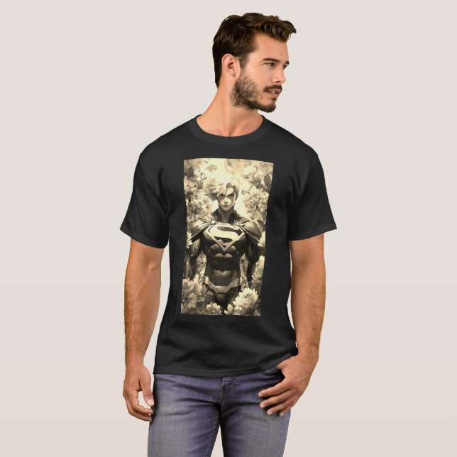 T-shirt aquarelle Anime art (Devant entier)