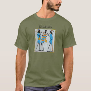 T-shirt Aquarelle Art Africain, Kenya Massaï Guerriers