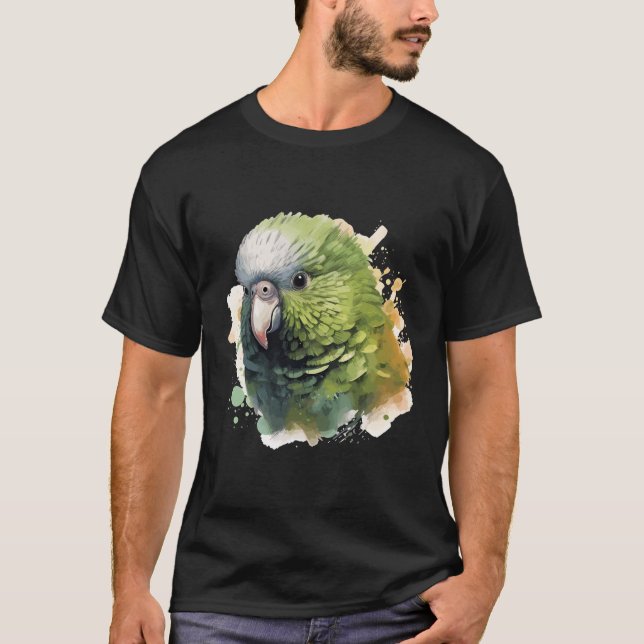 T-shirt Aquarelle attrayante Kakapo Design Artistique Wild (Devant)