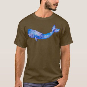 T-shirt Aquarelle Baleine bleue
