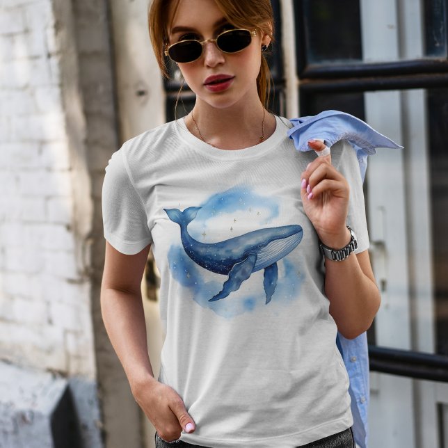 T-shirt Aquarelle Baleine céleste (Créateur téléchargé)