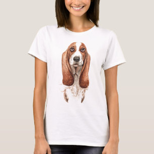 T-shirt Aquarelle Basset
