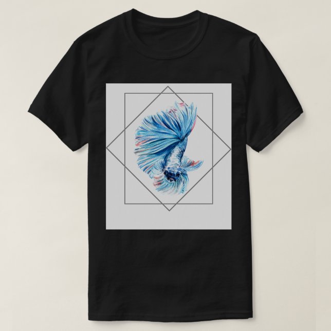 T-shirt Aquarelle bleu betta (Design devant)