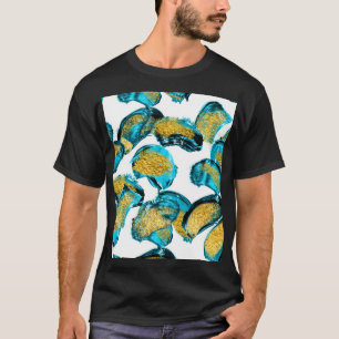 T-shirt Aquarelle bleu, turquoise, or art.