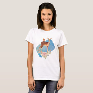 T-shirt Aquarelle Brown mignonne Cerf Élégance rustique