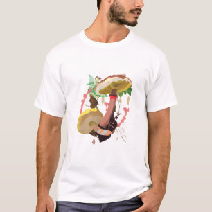 T-shirt Aquarelle Champignons Abstraits
