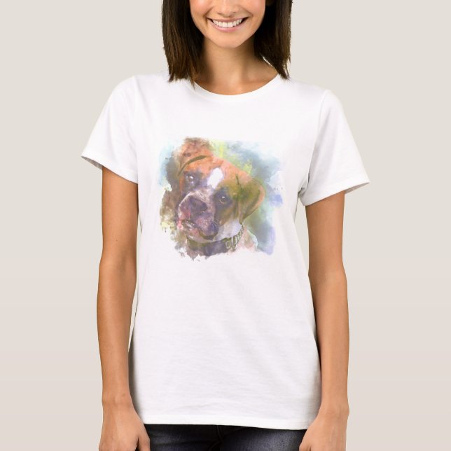 T-shirt Aquarelle Chien (Devant)