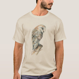 T-shirt Aquarelle Chouette Oiseau Nature Art