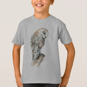 T-shirt Aquarelle Chouette Oiseau Nature Art