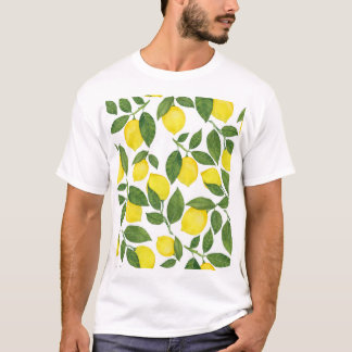T-shirt Aquarelle Citrons : Motif de fruits d'été