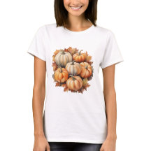 Aquarelle Citrouilles d'automne avec Feuille