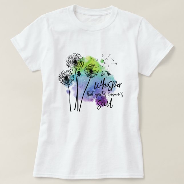 T-shirt Aquarelle colorée Inspirationnelle (Design devant)