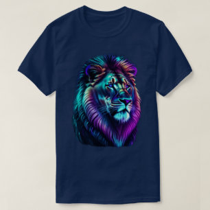 T-shirt Aquarelle colorée Lion Lumineux