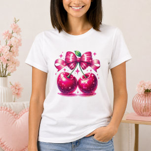 T-shirt Aquarelle Coquette Cerise 1er Anniversaire