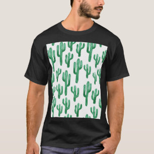 T-shirt Aquarelle de cactus : illustration à main