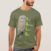 Aquarelle de hibou de grange de YOLO