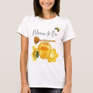 T-shirt Aquarelle de miel jaune Baby shower d'abeille de t