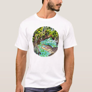 T-shirt Aquarelle de parc national de marais