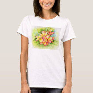 T-shirt Aquarelle de Plumeria par Malorie Arisumi Maui