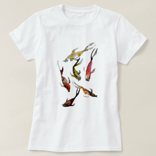 T-shirt Aquarelle de poisson koi (Design devant)
