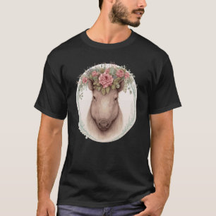 T-shirt Aquarelle de sanglier mou Fleur animal de la Couro