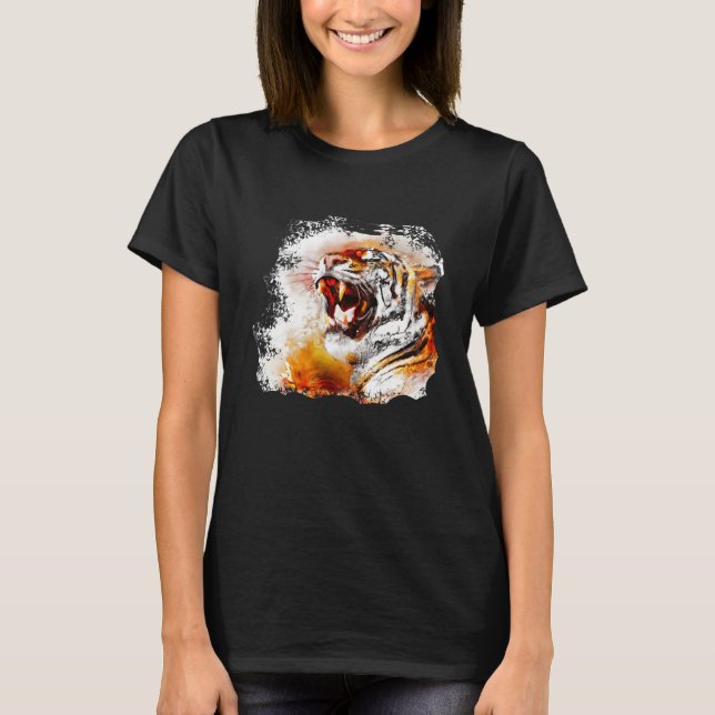 T-shirt Aquarelle de tigre (Devant)