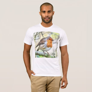 T-shirt Aquarelle d'hiver Robin de Noël