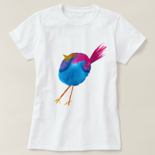 T-shirt Aquarelle d'oiseau bleu