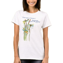 Aquarelle Dragonfly avec cote Lewis Carroll