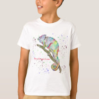 Aquarelle drôle caméléon