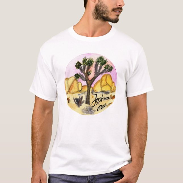 T-shirt Aquarelle du parc national Joshua Tree (Devant)